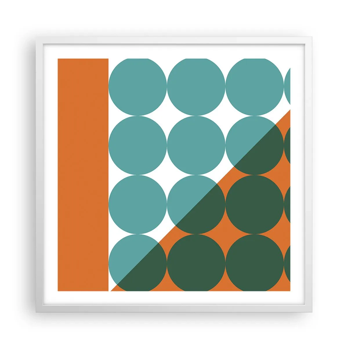 Poster in white frmae - Upwards and Diagonally - 60x60 cm