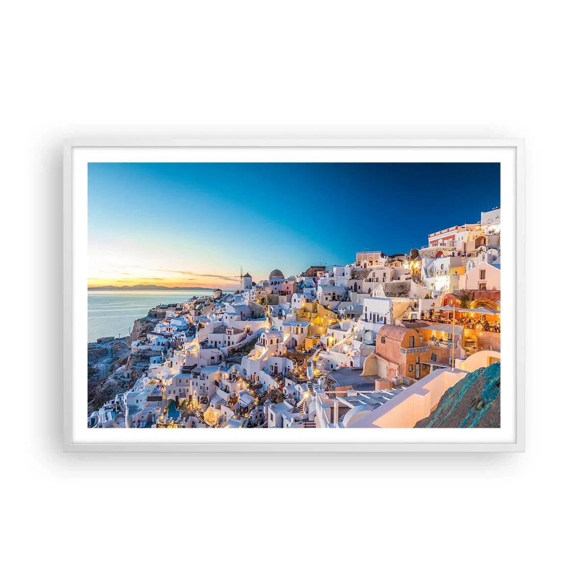 Poster in white frmae - Essence of Greekness - 91x61 cm