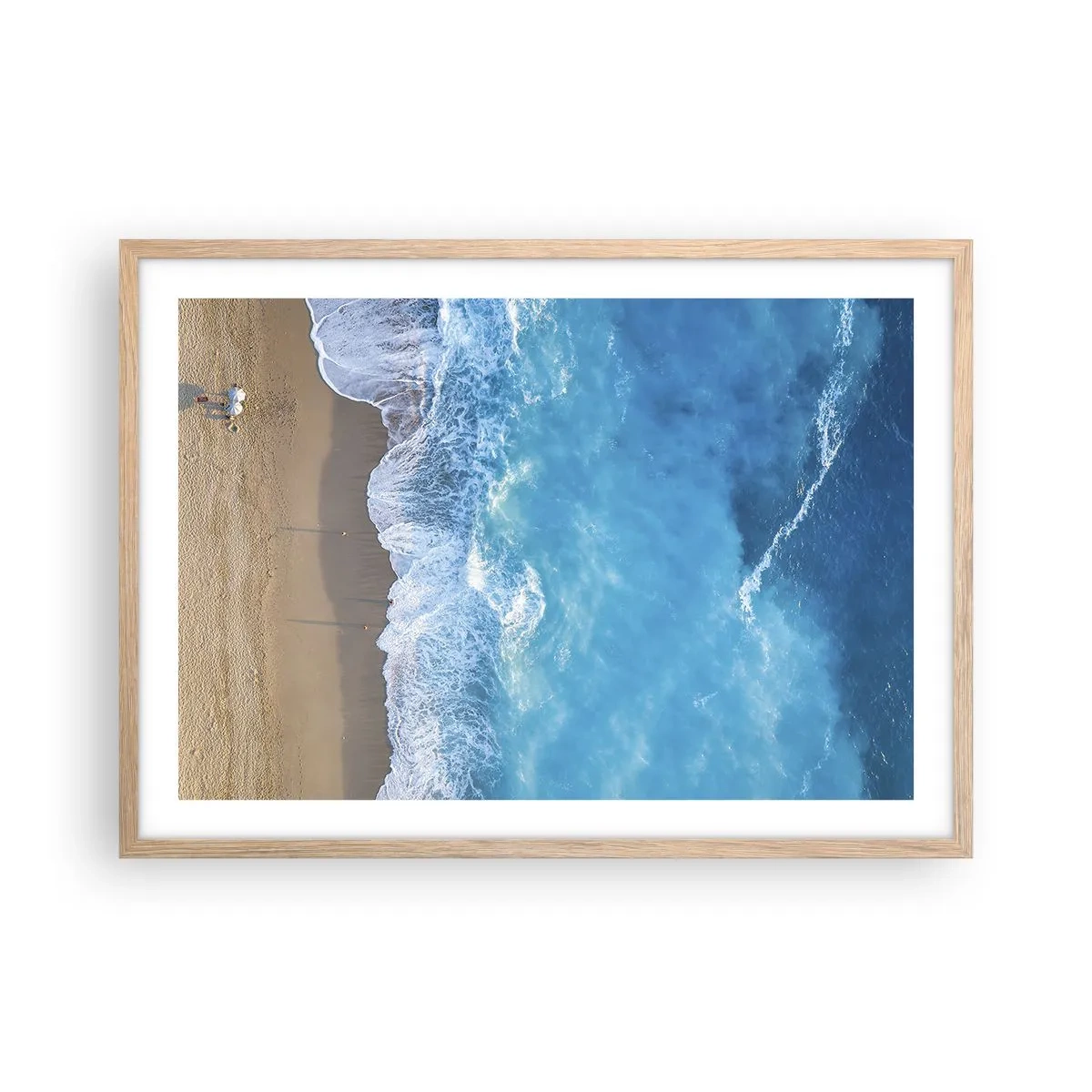 Poster in light oak frame - Power of the Blue - 70x50 cm