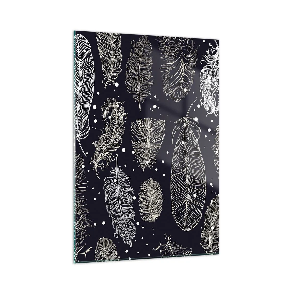 Glass picture - Feathery Lace - 50x70 cm