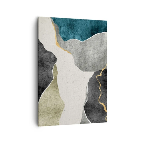 Canvas picture - Mosaic Composition with a Gold Thread - 50x70 cm