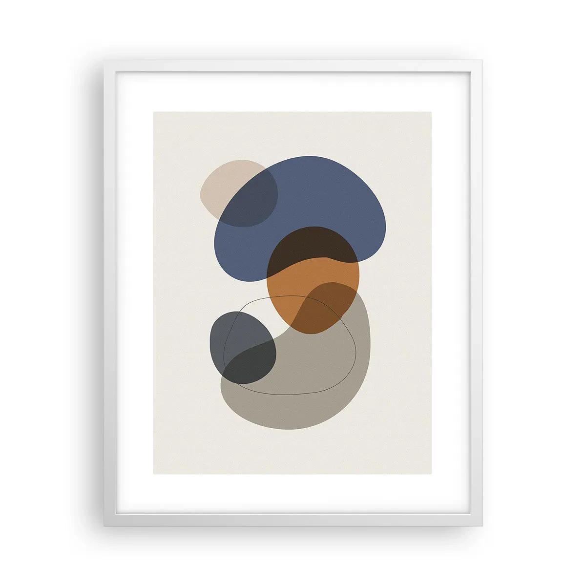 Poster in white frmae - Drops of Colours - 40x50 cm