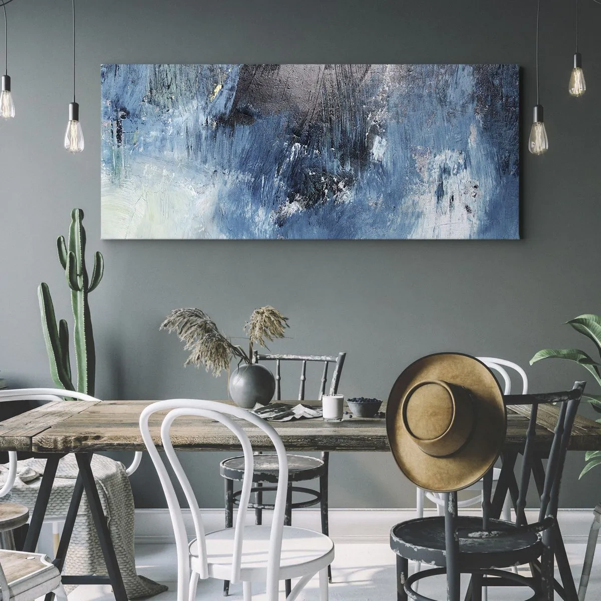 Canvas picture - Blue Rhapsody - 100x40 cm