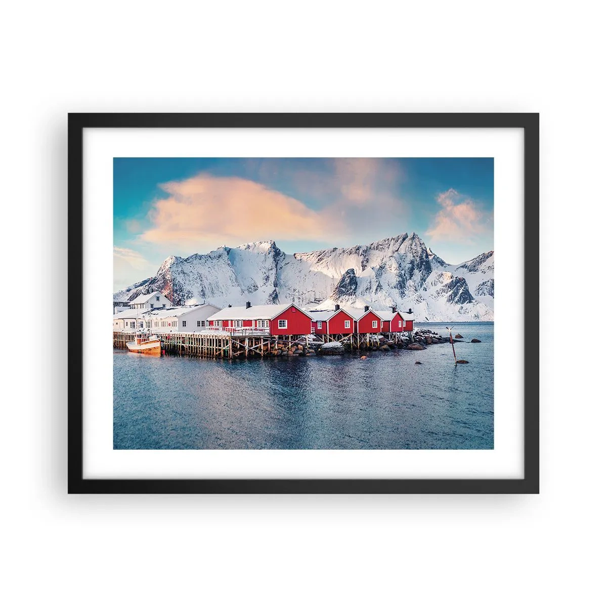 Poster in black frame - Northern Retreat - 50x40 cm