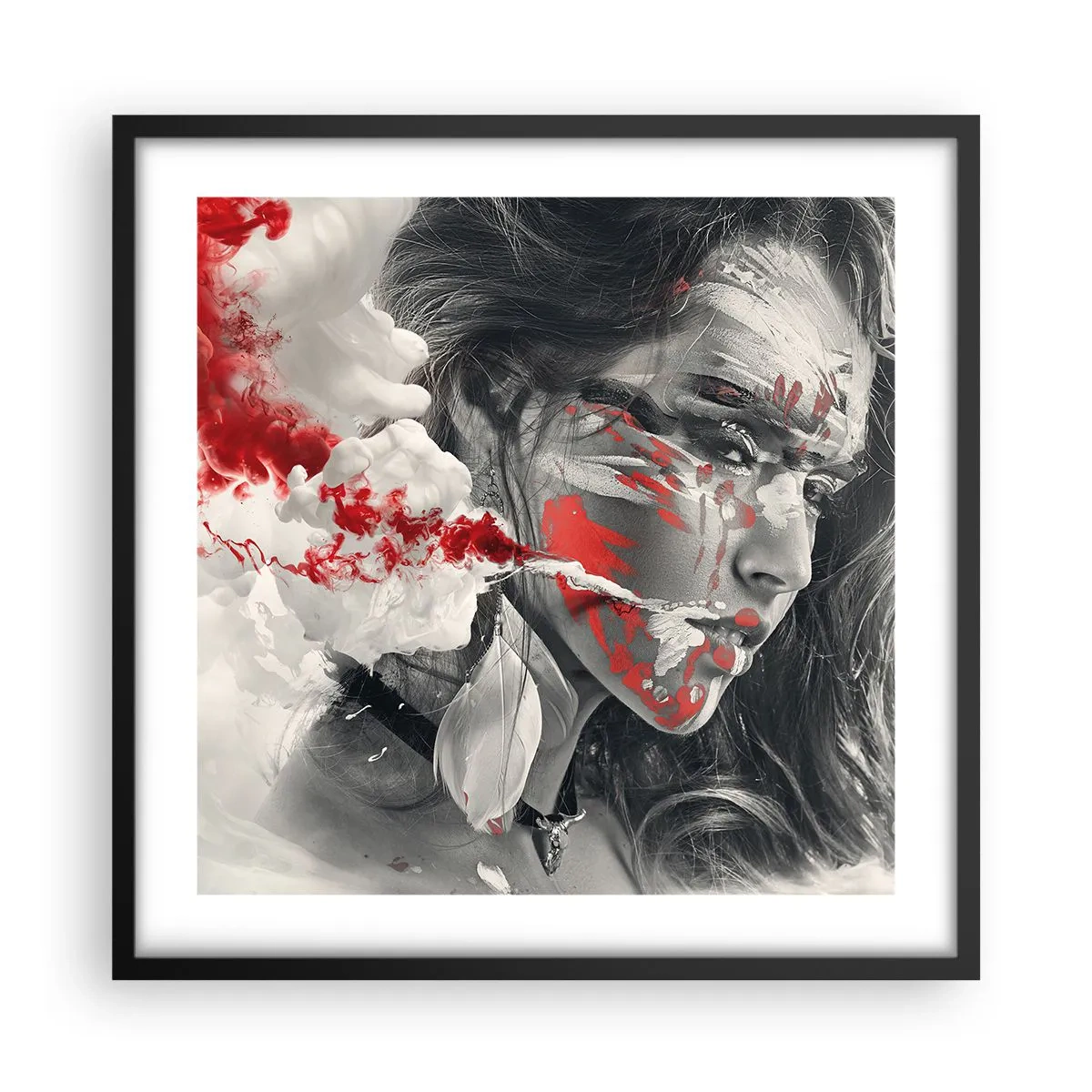 Poster in black frame - Smoke of Absurdity - 50x50 cm