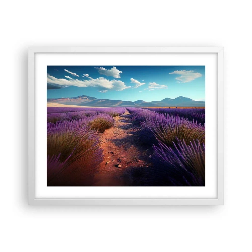 Poster in white frmae - Fragrant Fields - 50x40 cm