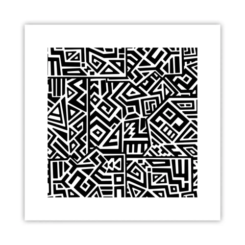 Poster - Precolumbian Composition - 30x30 cm