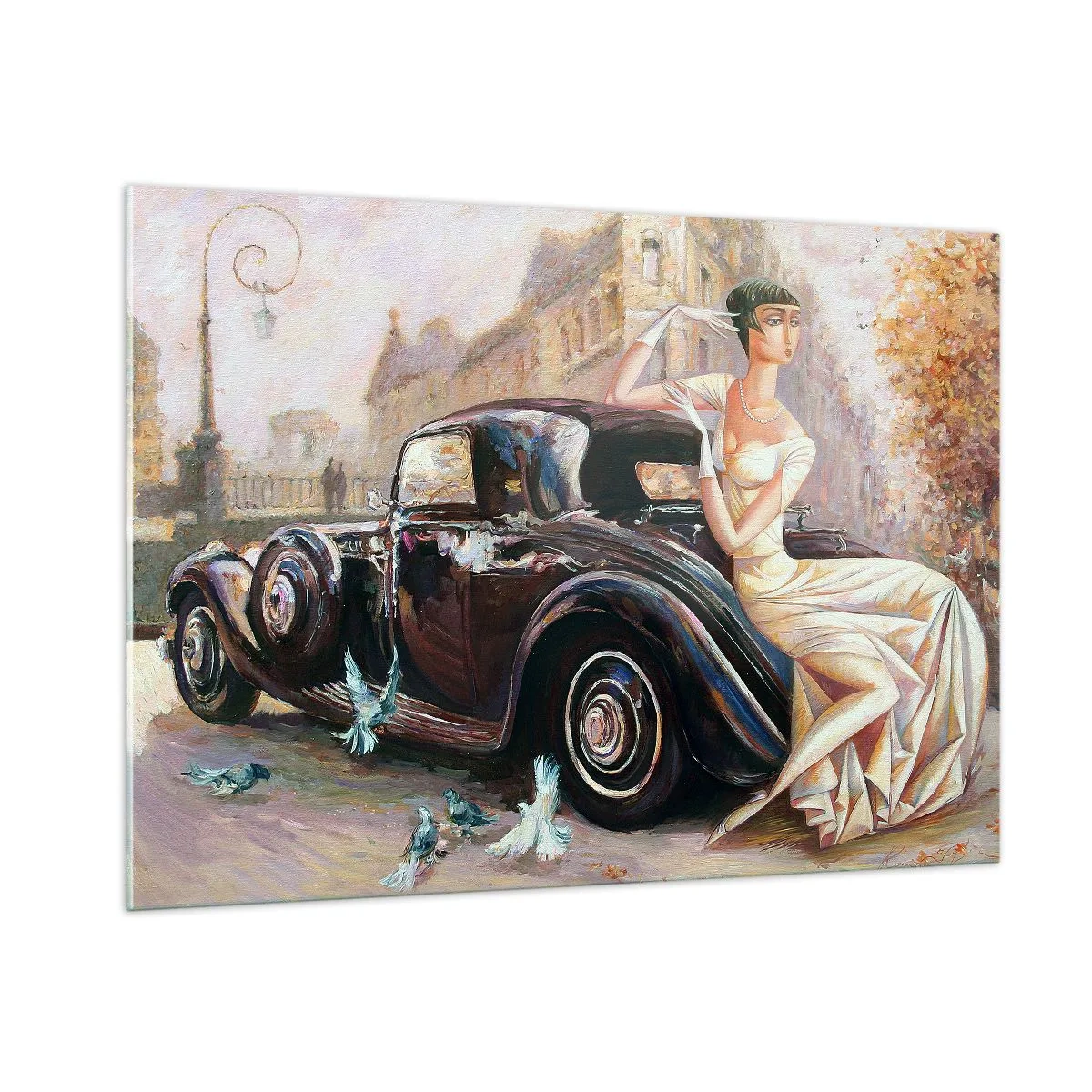 Glass picture - Elegance - Retro Style - 100x70 cm