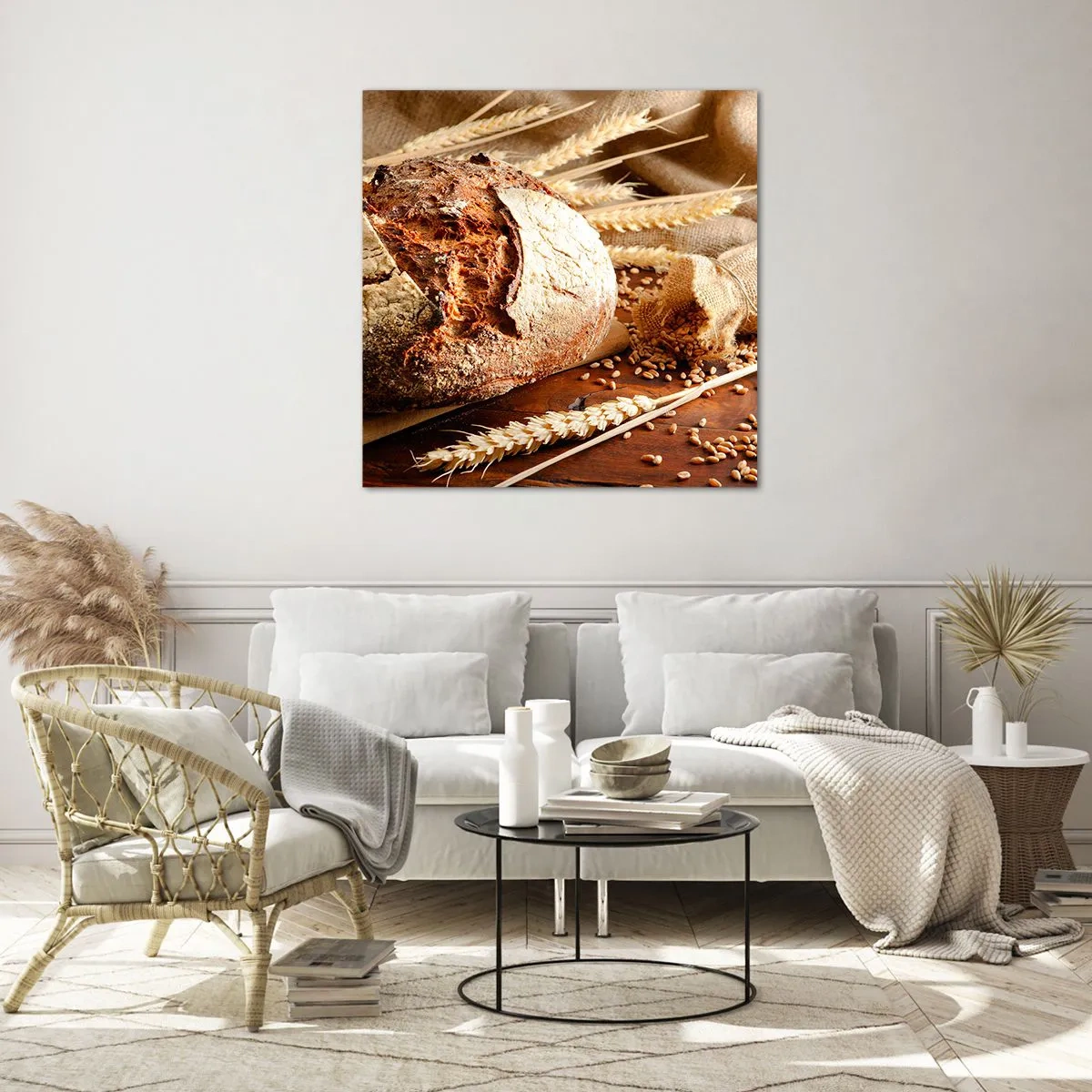 Glass picture - Tasty, Fragrant, Crunchy - 50x50 cm