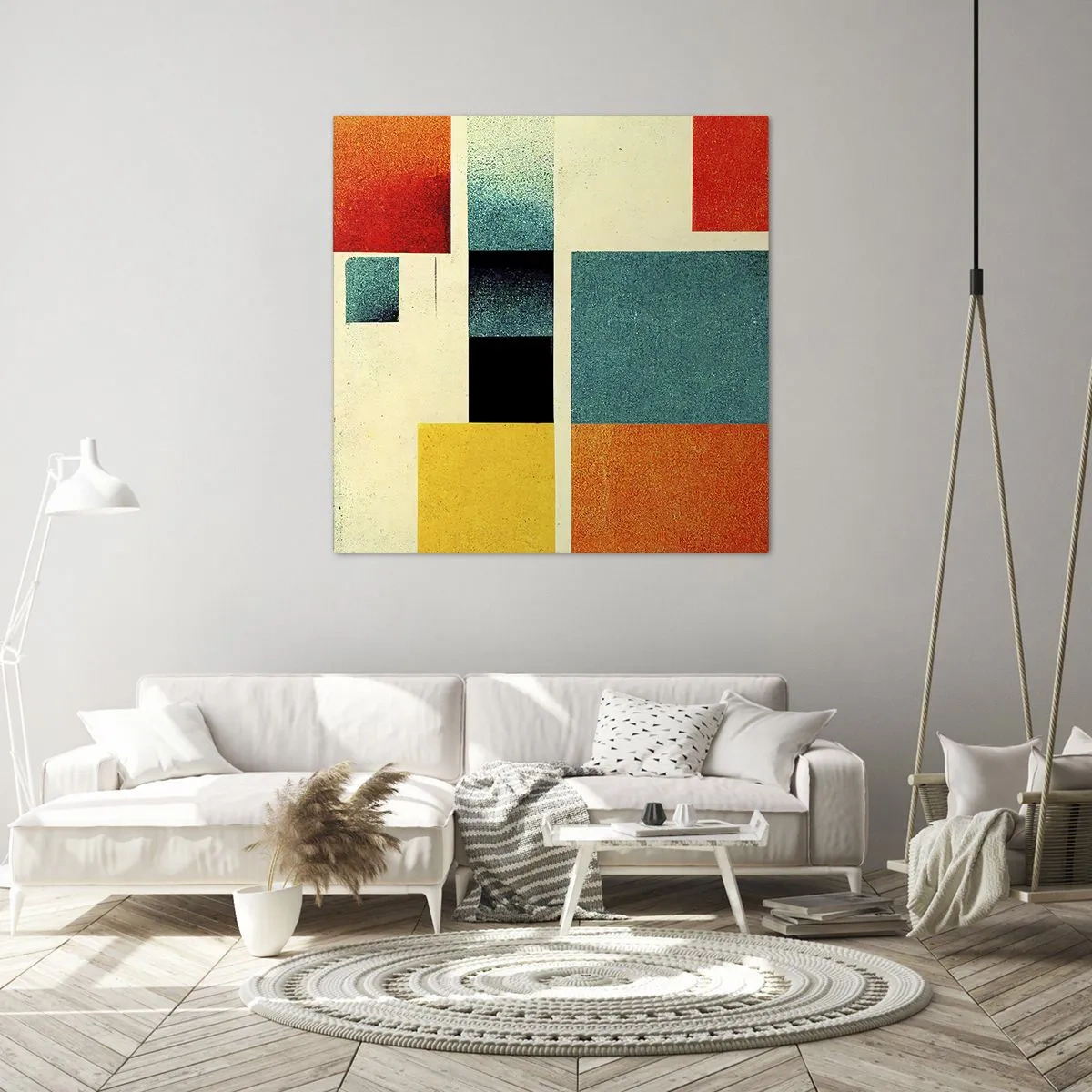 Canvas picture - Geometric Abstract - Good Energy - 50x50 cm