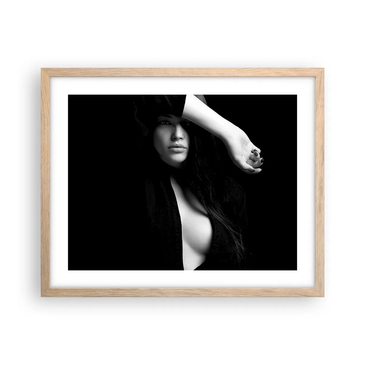 Poster in light oak frame - School of Seduction - 50x40 cm