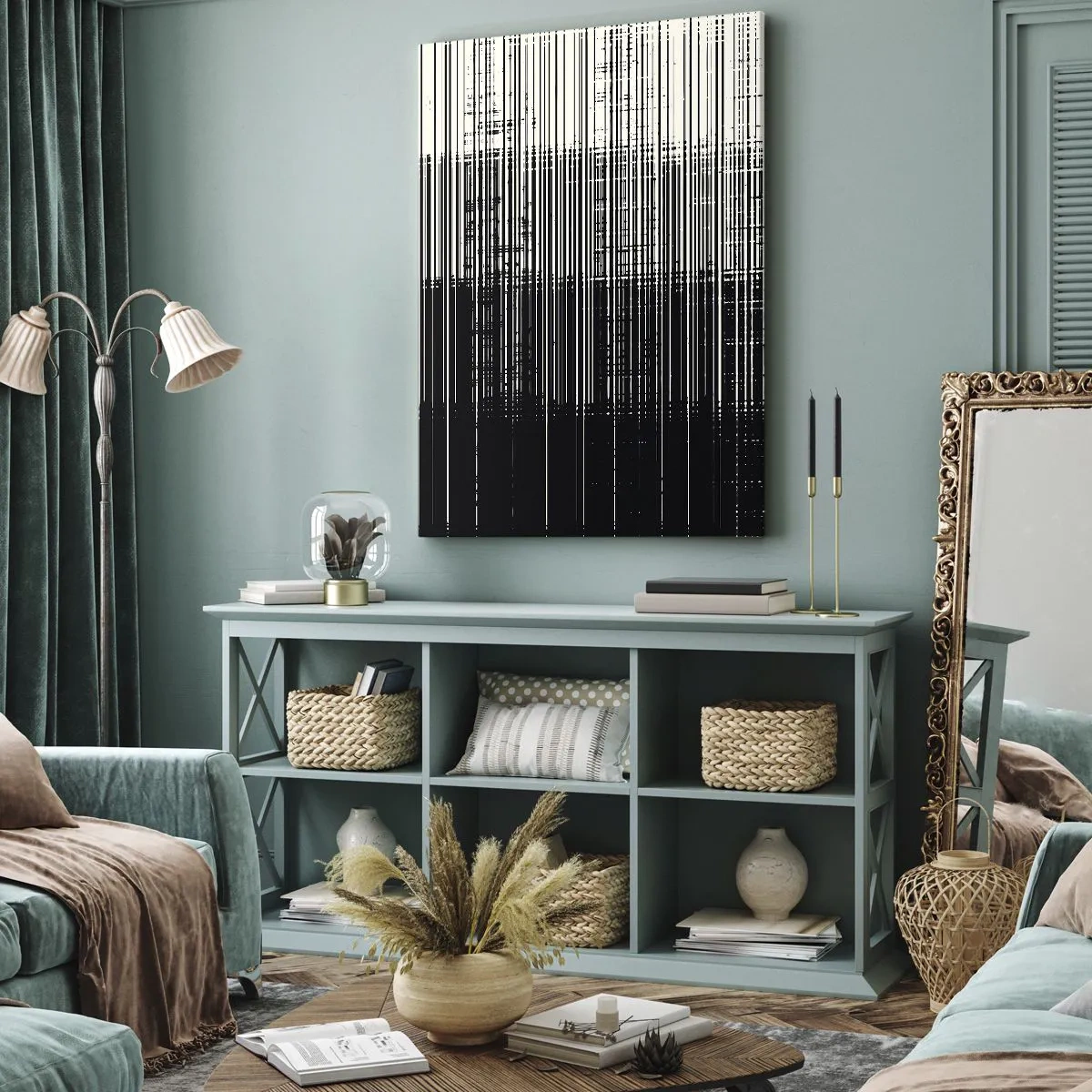 Canvas picture - Waves and Vibrations - 55x100 cm