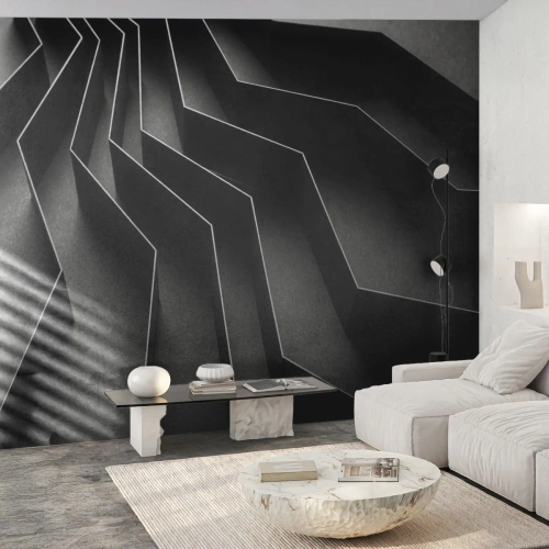 Self-Adhesive Photo Wallpaper Deluxe Sticker - Spacial Order - 3D, Maze, Modern - 300x210 cm