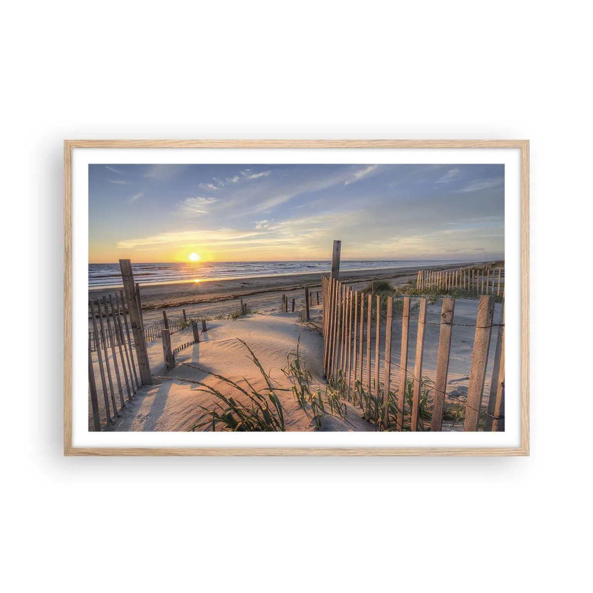 Poster in light oak frame - Light and Shade of the Wind - 91x61 cm