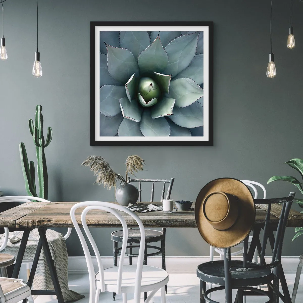 Poster in black frame - Attracts and Warns - 50x50 cm