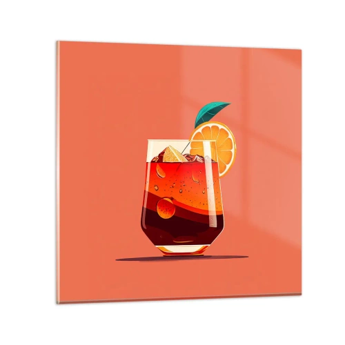 Glass picture - Summer Refreshment - 40x40 cm