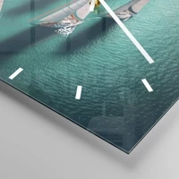 Clock face with lines