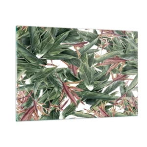 Glass picture - Emerald and Lilac Thicket - 120x80 cm