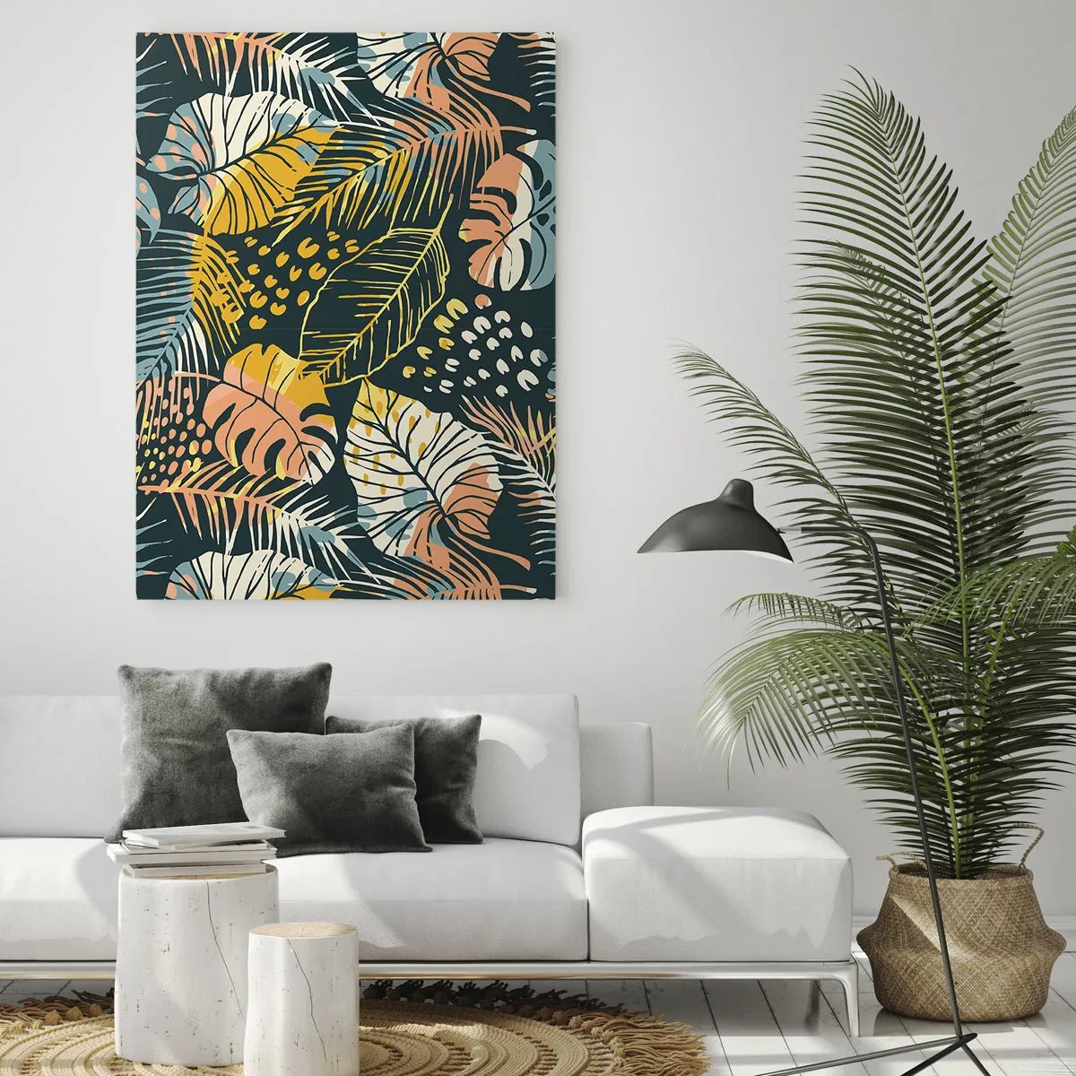 Glass picture - Leafy Fantasy - 50x70 cm