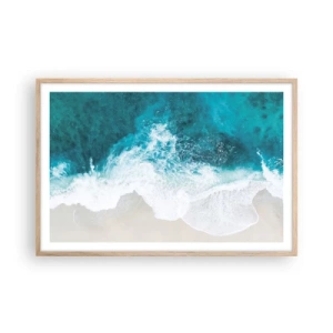 Poster in light oak frame - Natural Caress - 91x61 cm