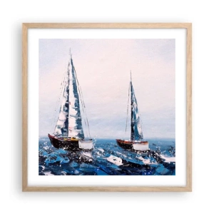 Poster in light oak frame - Brotherhood of Wind - 50x50 cm