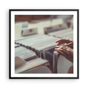 Poster in black frame - In Search of Good Vibes - 60x60 cm