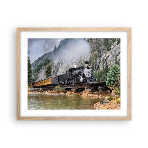 Poster in light oak frame - Where Are You off to? - 50x40 cm