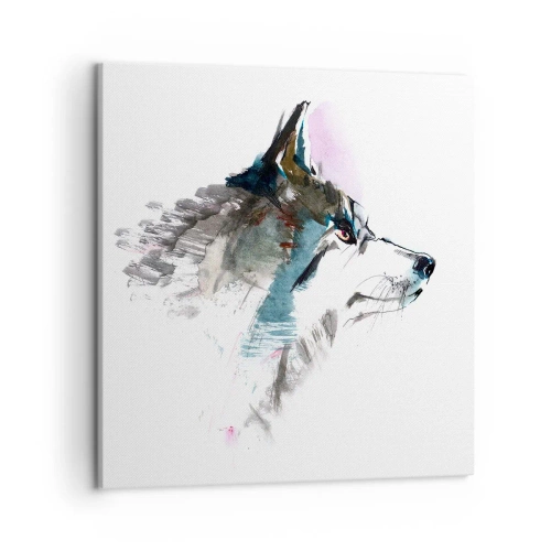 Canvas picture - Here Comes a Wolf - 50x50 cm