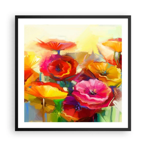 Poster in black frame - Not Only Red - 60x60 cm