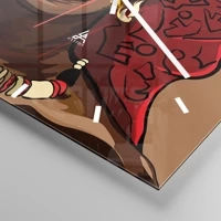 Clock face with lines