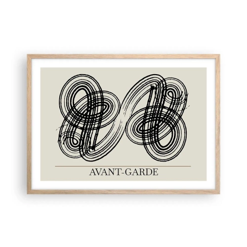 Poster in light oak frame - Spontaneous Result - 70x50 cm