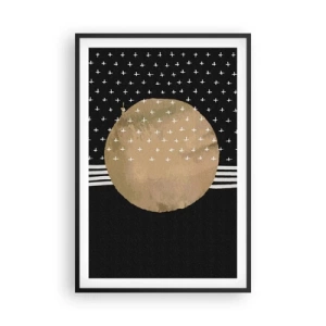Poster in black frame - Composition: Flag of Galaxy - 61x91 cm