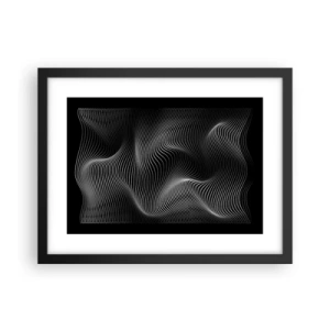 Poster in black frame - Dance of the Light in Space - 40x30 cm