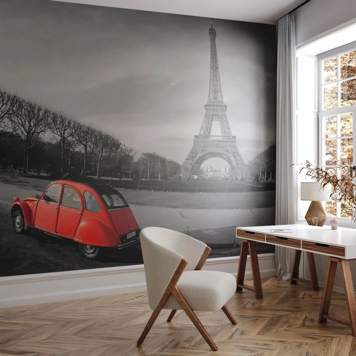 Custom Wallpaper Premium Sand - More Parisian than Paris - City, Eiffel Tower, Paris