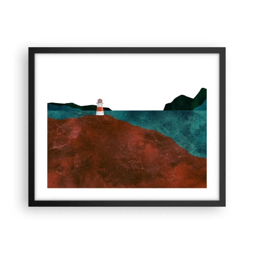 Poster in black frame - Gazing at the Sea - 50x40 cm