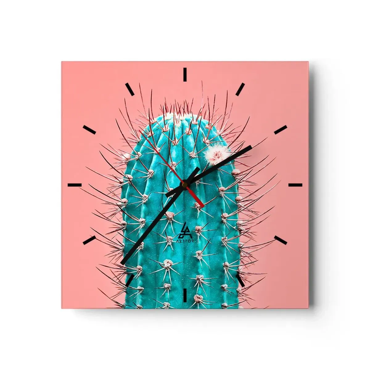 Wall clock - Clock on glass - Just Look - 30x30 cm