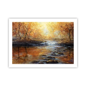 Poster - Golden Brook - 70x50 cm