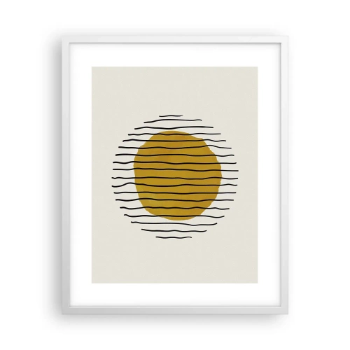 Poster in white frmae - Abstract Shivering from Heat - 40x50 cm