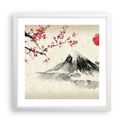 Poster in white frmae - Love Japan - 40x40 cm