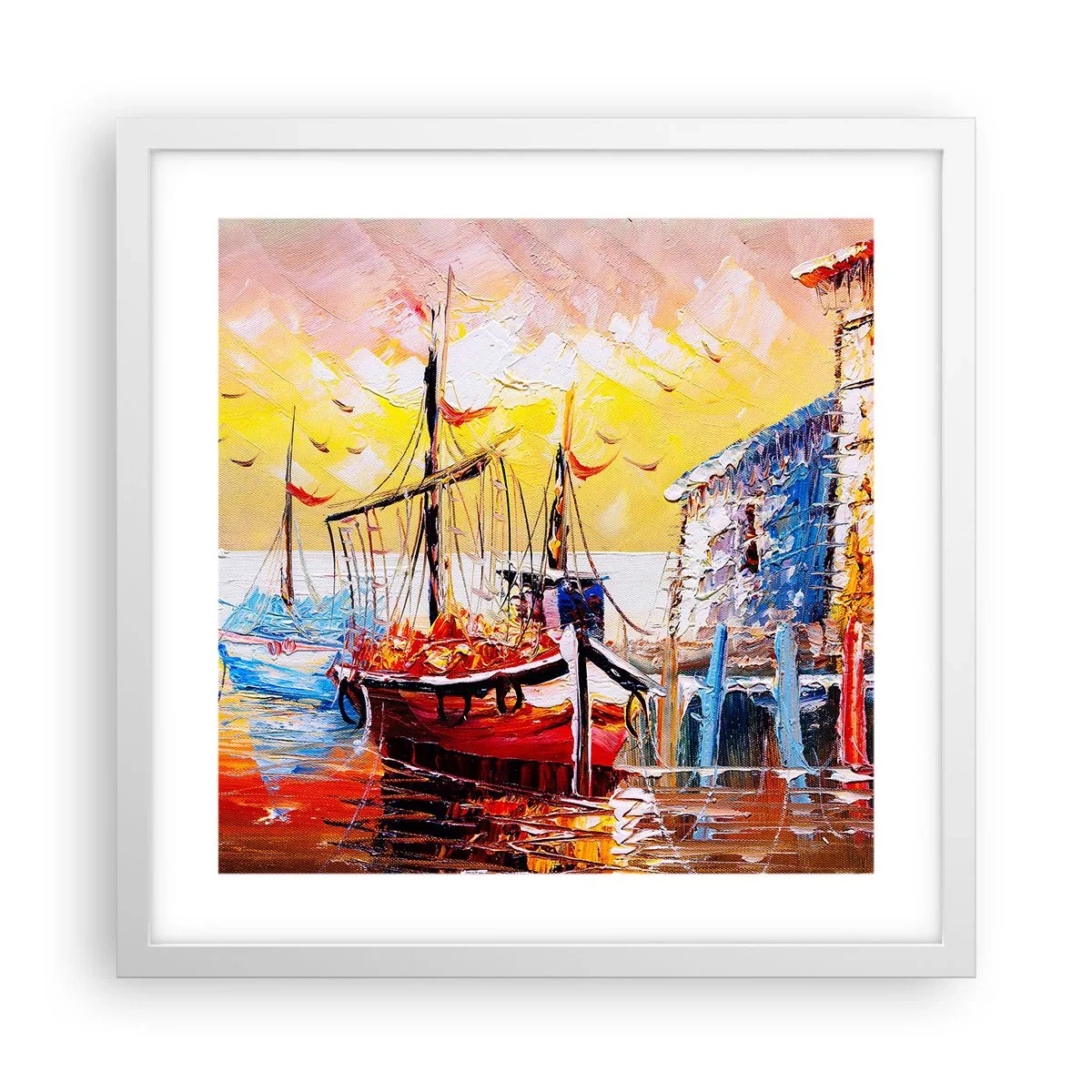 Poster in white frmae - Happy Comeback - 40x40 cm