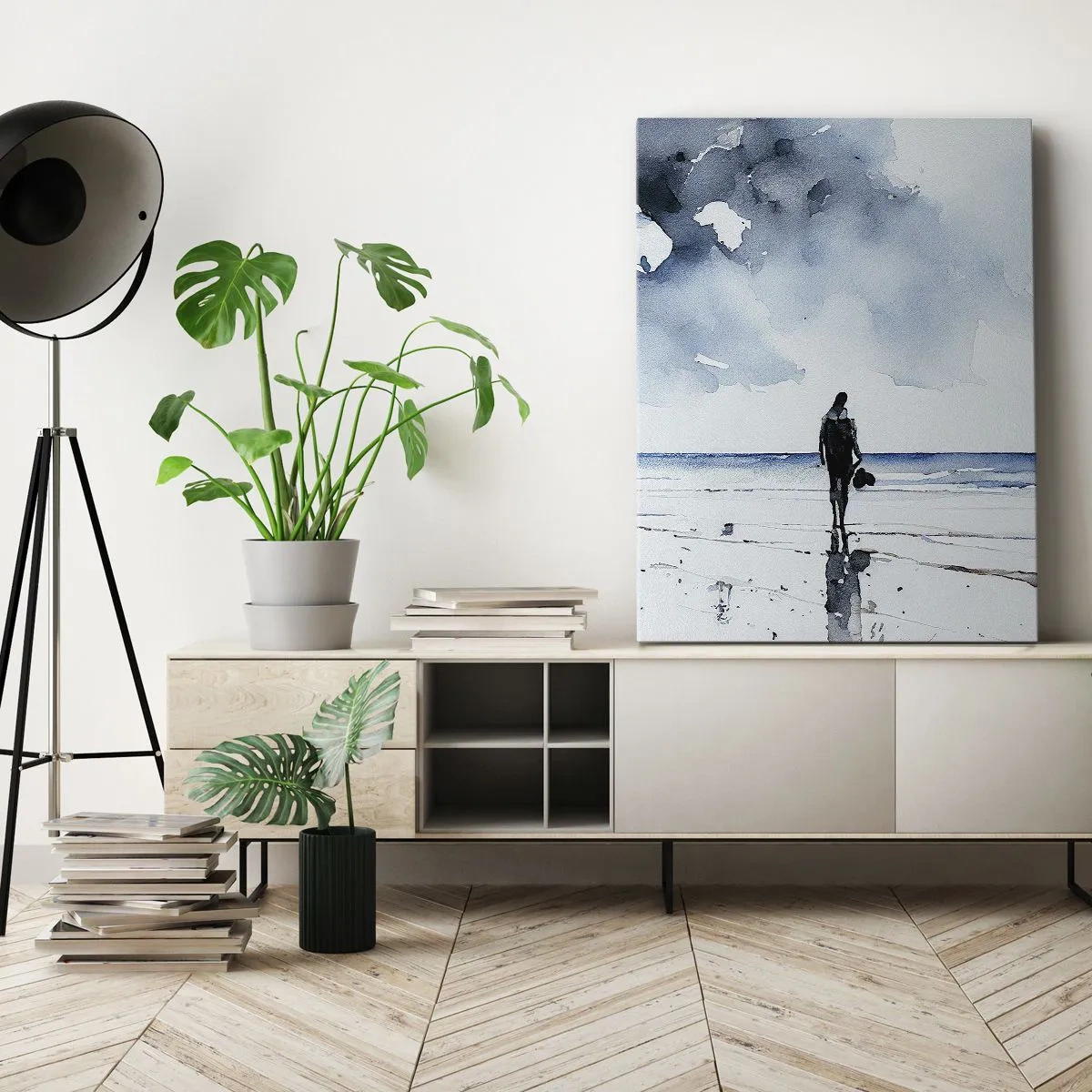 Canvas picture - Conversation with the Sea - 45x80 cm