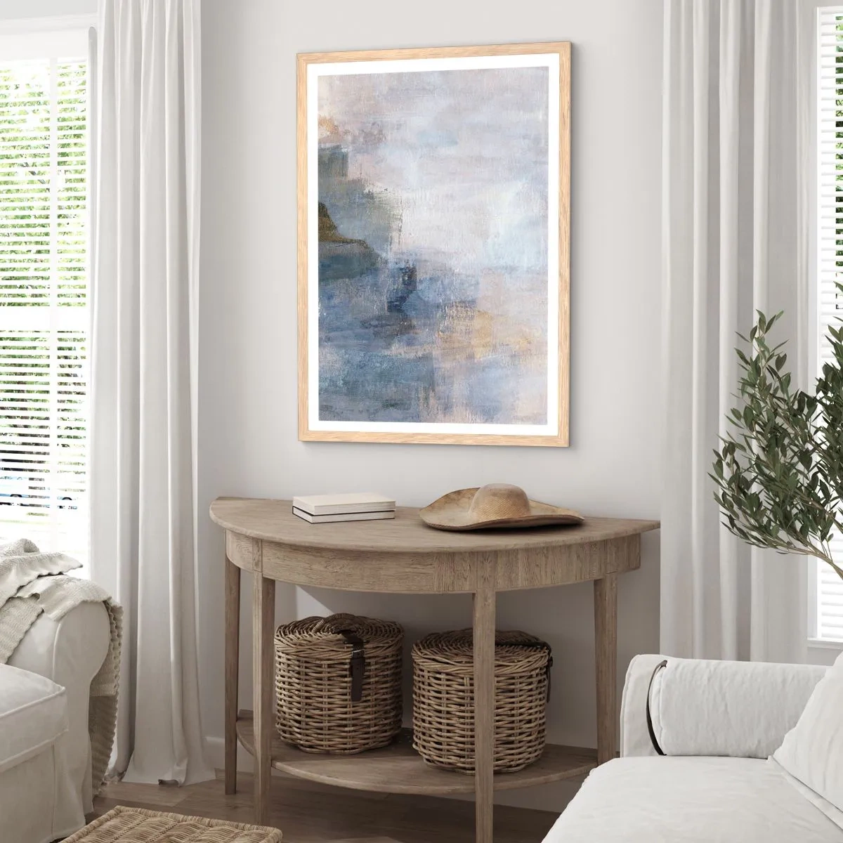 Poster in light oak frame - Tones and Chords of Colours - 50x70 cm