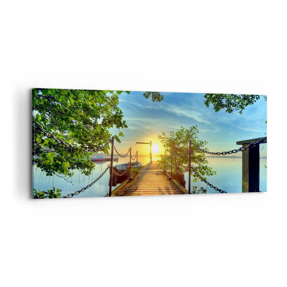 Canvas picture - Sunset by the Water - 120x50 cm