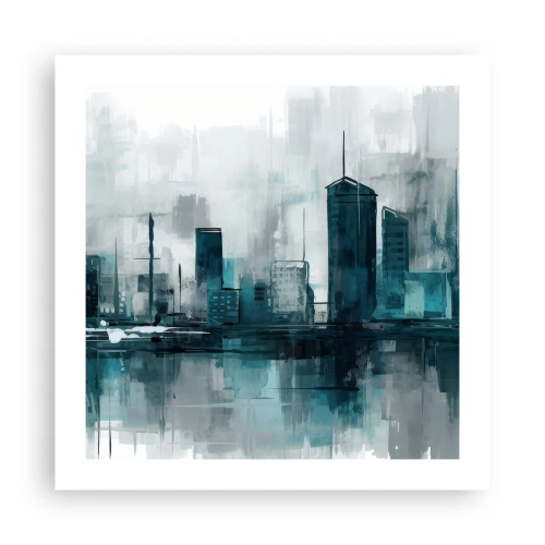 Poster - City in the Colour of Rain - 50x50 cm