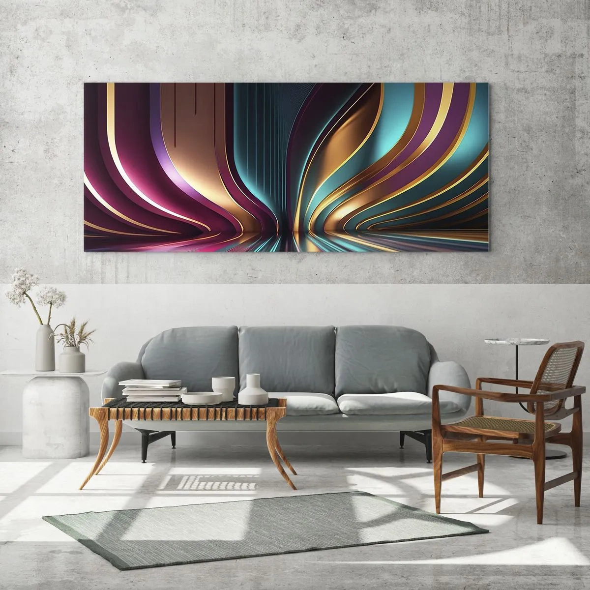 Glass picture - Architecture of Light - 100x40 cm