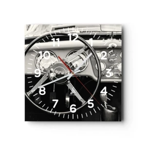 Wall clock - Clock on glass - Collector's Dream - 40x40 cm