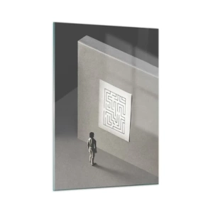 Glass picture - But Where Am I? - 50x70 cm
