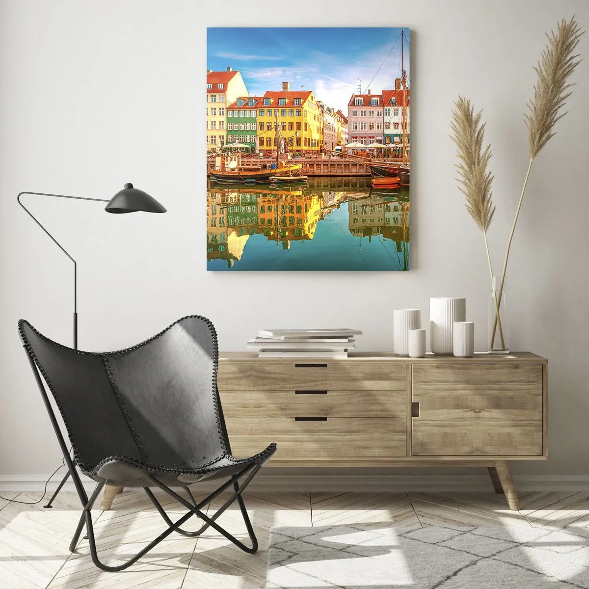 Glass picture - By Water Smooth as a Mirror - 50x70 cm