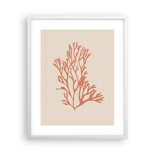 Poster in white frmae - Coral Filigree - 40x50 cm