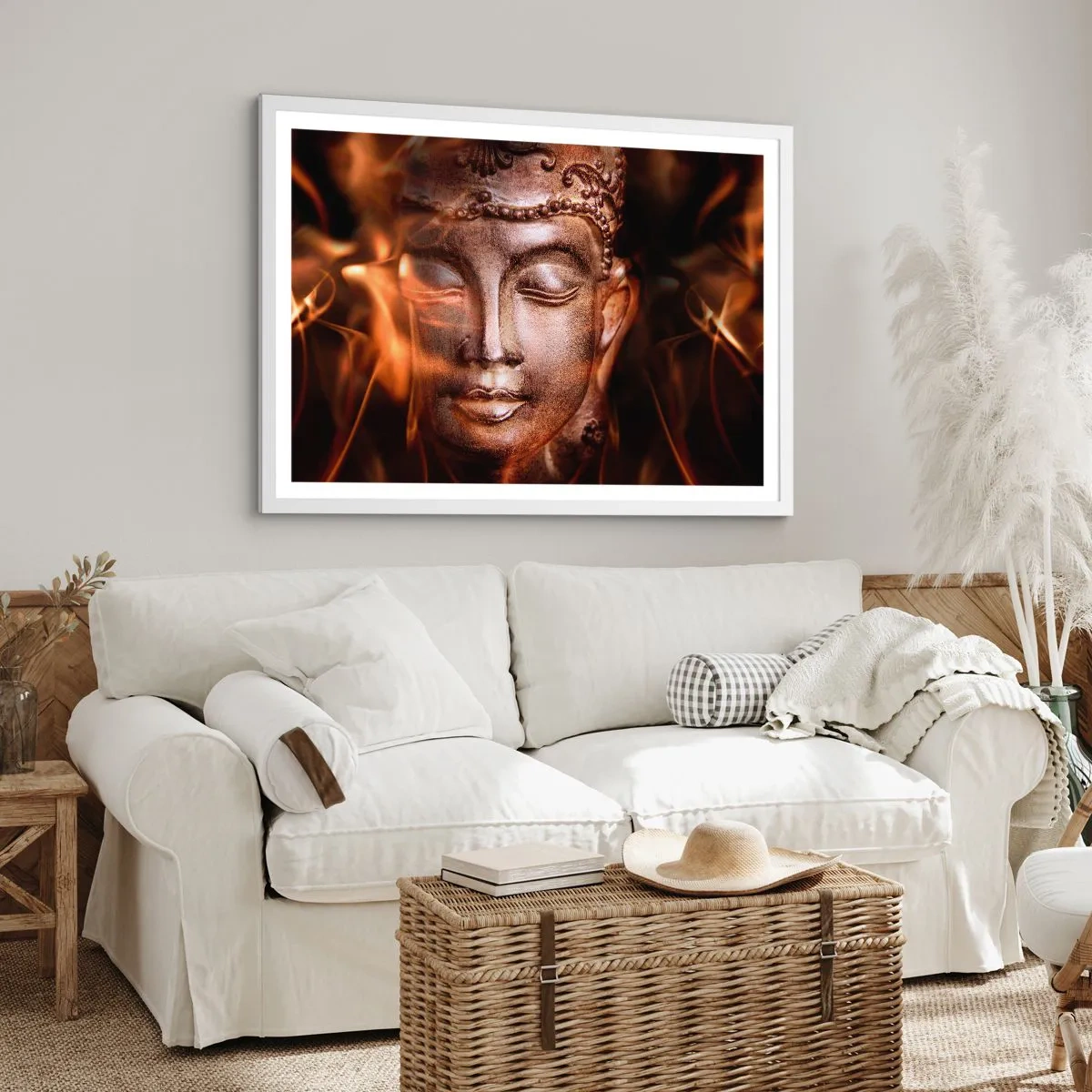 Poster in white frmae - There Is Only Now and Here - 50x40 cm